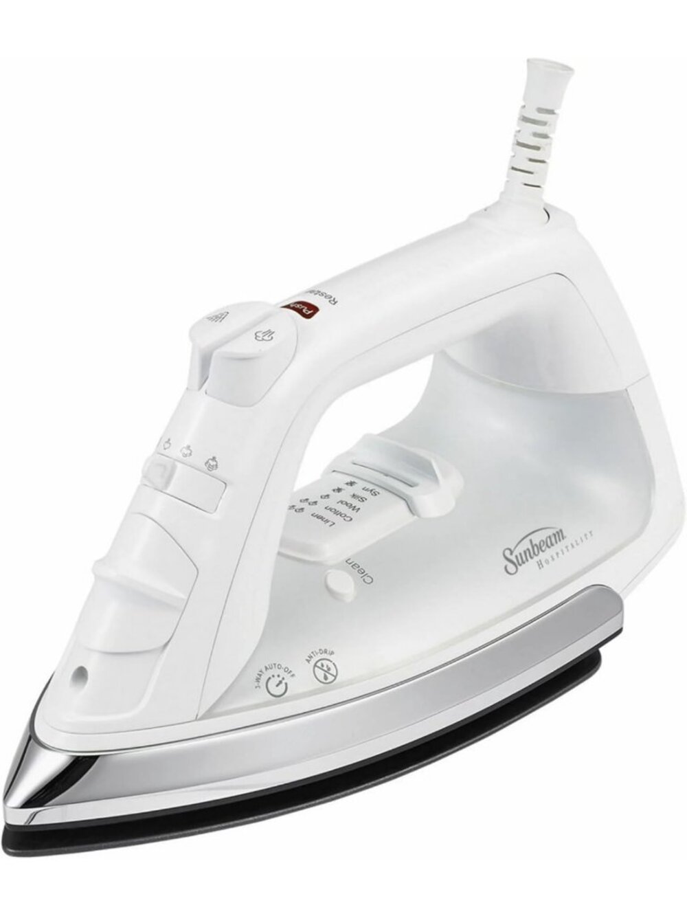 Classic Steam Hotel Iron - Powerful, Compact, Easy Glide, White - Perfect for